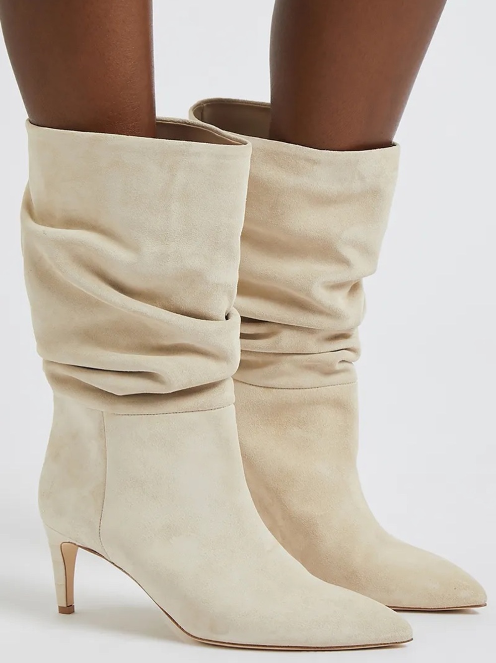 Paris Texas Angora Suede Slouch Boots 36